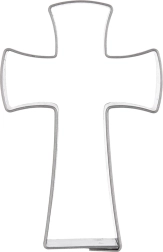 Cortador de galletas de acero inoxidable en forma de cruz 6,4 cm