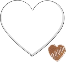 Cortador metálico en forma de corazón 9,5 cm