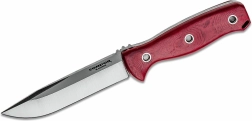Cuchillo de exterior Condor Bushcraft Bliss, 12,2 cm, Micarta roja, funda Kydex + cuero