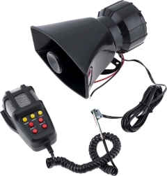 Sirena electrónica de alarma RENEW FORCE con megáfono, 12 V, 100 W