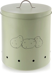 Caja metálica verde para patatas y verduras GREENISH 8,7 l