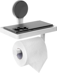 Portarrollos de papel higiénico con estante y ventosa