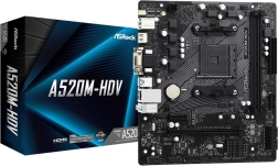 Placa base microATX ASRock A520M-HDV AM4 con HDMI/DVI/VGA y M.2