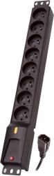 Regleta de alimentación PDU IEC 320, 8 tomas, 3 m