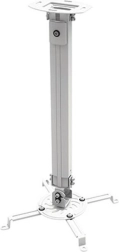 Soporte de techo para proyector, ajustable 55–90 cm, 13,5 kg, plateado