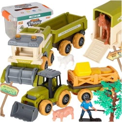 Granja infantil con tractor, cosechadora y taladro atornillador