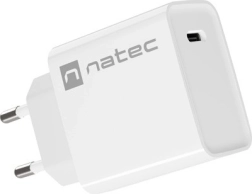Cargador de red NATEC Ribera 1x USB‑C 20 W blanco