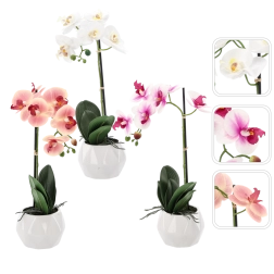 Orquídea artificial mix 3 colores 42 cm