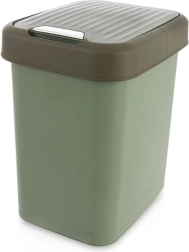 Papelera de plástico 12 l verde
