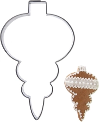 Cortador metálico para galletas: adorno navideño (punta) 8,8 cm
