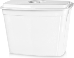 Cubo de cocina colgante para restos con tapa 4 l, blanco