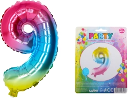 Globo inflable arcoíris número 9