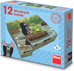 Dino bloques de madera KRTEČEK y animalitos 12 uds