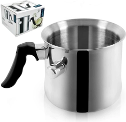 Olla de acero inoxidable para leche 2,5 l con camisa de agua