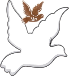 Cortador de galletas de acero inoxidable paloma 6 cm