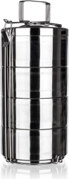 Portacomidas de acero inoxidable de doble pared 16 cm, 4 niveles AKCENT