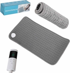 Almohadilla calefactora eléctrica 60 × 30 cm, 75 W, 9 niveles de calentamiento