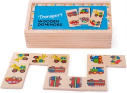 Bigjigs Toys dominó de madera – medios de transporte