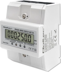 Medidor electrónico trifásico de consumo de energía para carril DIN