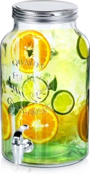 Dispensador de bebidas de vidrio con grifo 6,2 l
