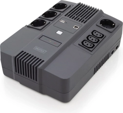 Fuente de alimentación de respaldo UPS DIGITUS 600 VA / 360 W line-interactive con AVR y LED