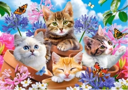 Puzzle de 500 piezas – gatitos con flores