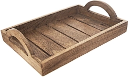 Bandeja de servir de madera de mango 30,5 × 20,5 cm