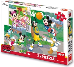 Puzle MICKEY Y MINNIE hacen deporte 3×55 piezas