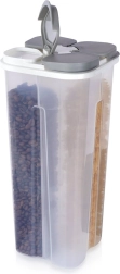 Dispensador dividido para alimentos secos con dosificador 3 l