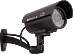 Imitación de cámara de seguridad con LED IR, negra