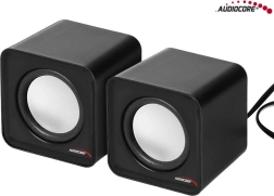 Altavoces para ordenador USB 6 W plateado‑negro Audiocore