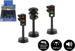 Semáforo interactivo de plástico a pilas 12 cm