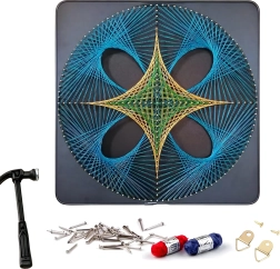 Set creativo de string art – círculo geométrico 40 × 40 cm