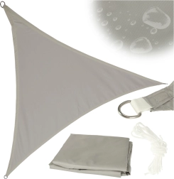 Vela de sombra LUARO impermeable triangular 3x3x3 m gris