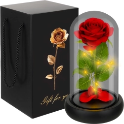 Rosa luminosa en cristal LED de RUHHY