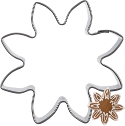 Cortador de galletas de acero inoxidable con forma de flor 6 cm