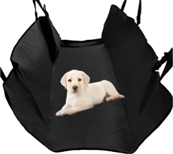 Manta protectora para asiento de coche para perros y gatos – negra