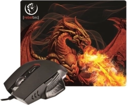 Set de gaming ratón y alfombrilla RED DRAGON