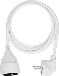 Alargador Solight con una toma, 1,5 m, blanco