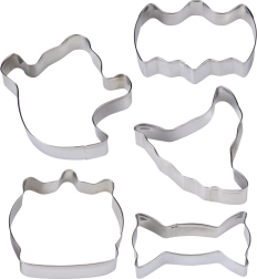 Cortadores de galletas de Halloween de acero inoxidable – set de 5 uds