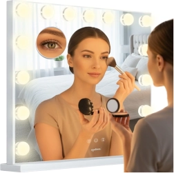 Espejo cosmético LED Soulima 58 × 46 cm con regulación de iluminación