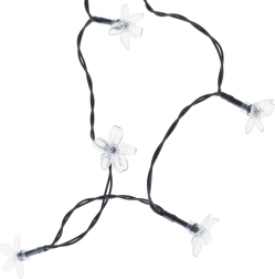 Guirnalda lumínica solar de jardín con florecitas 7 m, 50 LED, multicolor