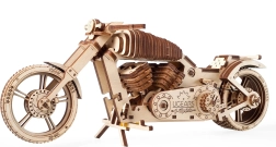 Rompecabezas 3D de madera: moto UGEARS – modelo mecánico sin pegamento
