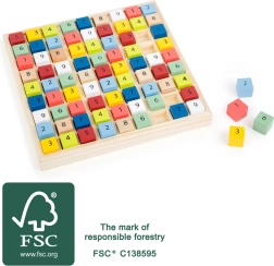 Small Foot sudoku de madera con cubos de colores