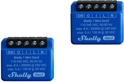 Shelly 1 Mini Gen3 set de relés inteligentes (2 uds.) Wi‑Fi/Bluetooth