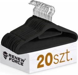 Percha antideslizante para ropa negra - juego de 20 unidades