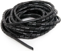 Organizador de cables – protector en espiral 12 mm, 10 m, negro