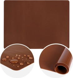 Alfombrilla de silicona para amasar SILLINIE 50 × 40 cm, marrón