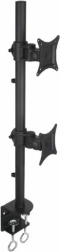 Soporte de escritorio doble para monitores 13–27", negro