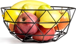 Frutero geométrico de metal negro 28 cm Vilde